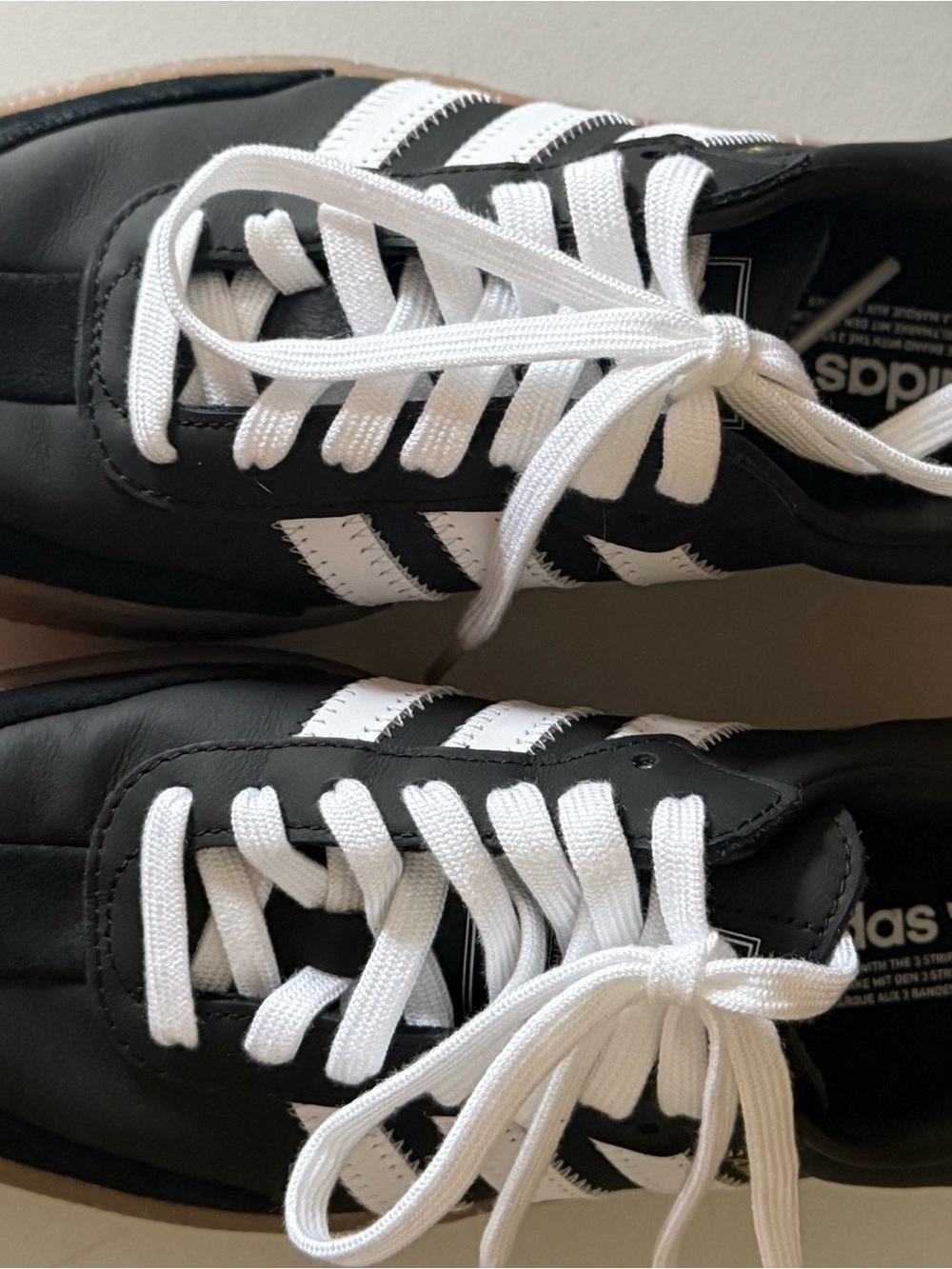 Adidas Samba womens Black & White Lace-Up Sneakers